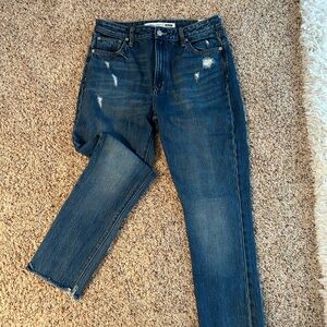 Lovers and friends embroidered jeans